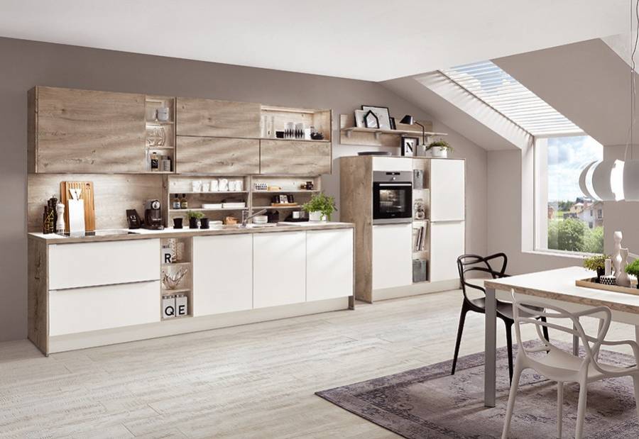 Mobilă de bucătărie modernă Nobilia Color Concept - Stejar Havellend
