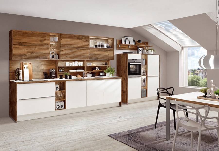 Mobilă de bucătărie modernă Nobilia Color Concept - Stejar Timber