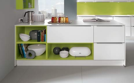 Mobilă de bucătărie modernă Nobilia Color Concept - Verde ferigă 